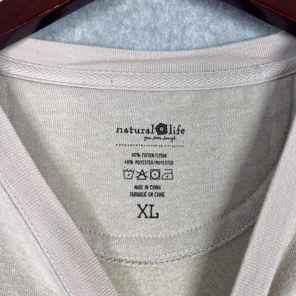 Natural Life Make a Difference Comfy Pocket Sweatshirt Size XL - Picture 9 of 9